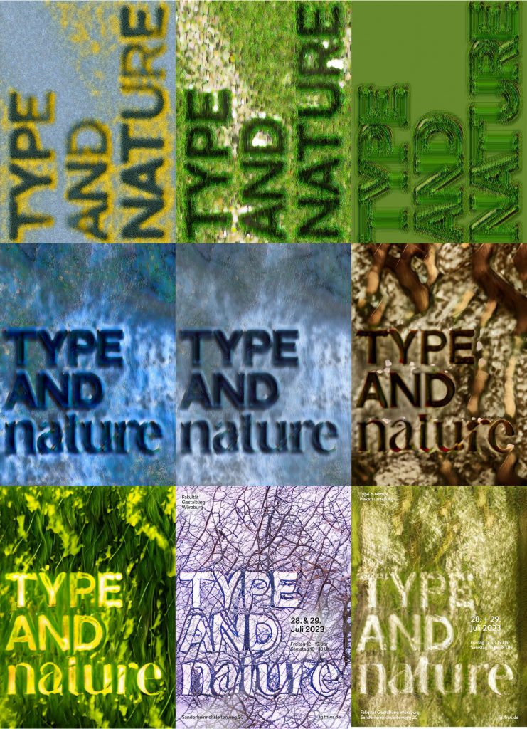 Type and Nature Plakate Weitere Varianten KI