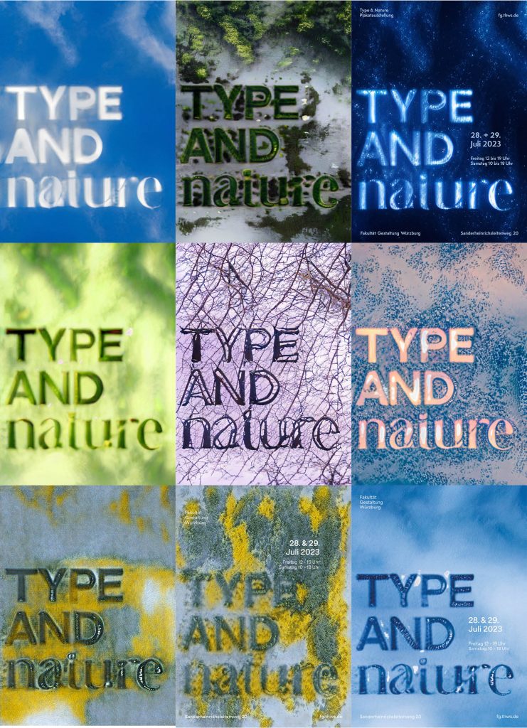 Type and Nature Plakate Weitere Varianten KI