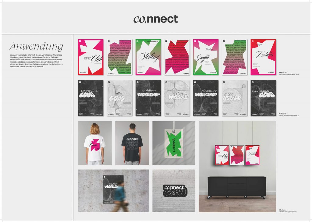 Projekt co.nnect fiktive Eventreihe für Design von Meike Haun und Elias Hansbauer