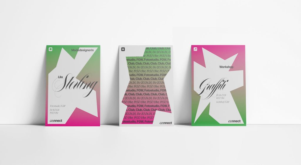 Projekt co.nnect fiktive Eventreihe für Design von Meike Haun und Elias Hansbauer