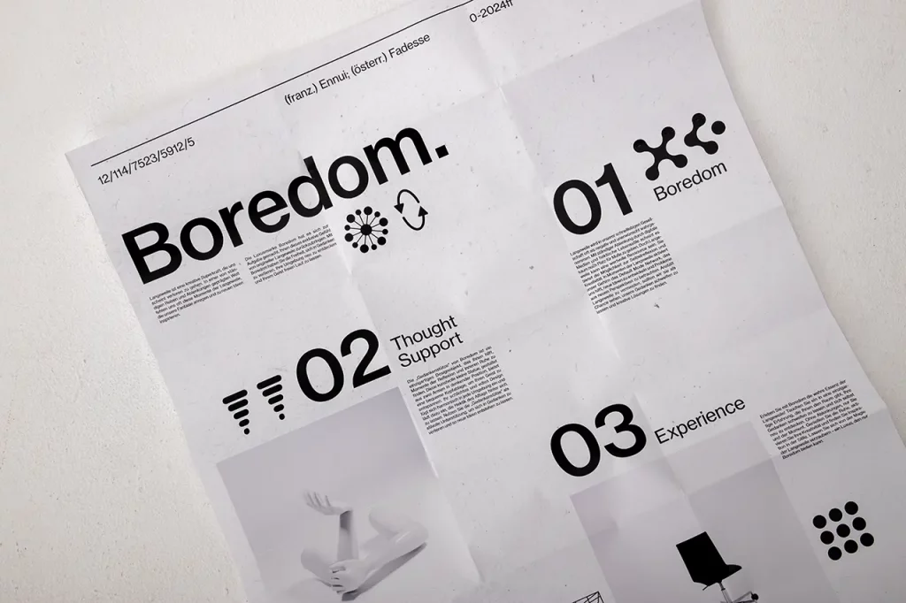 Boredom Langeweile Plakat von Elias Hansbauer