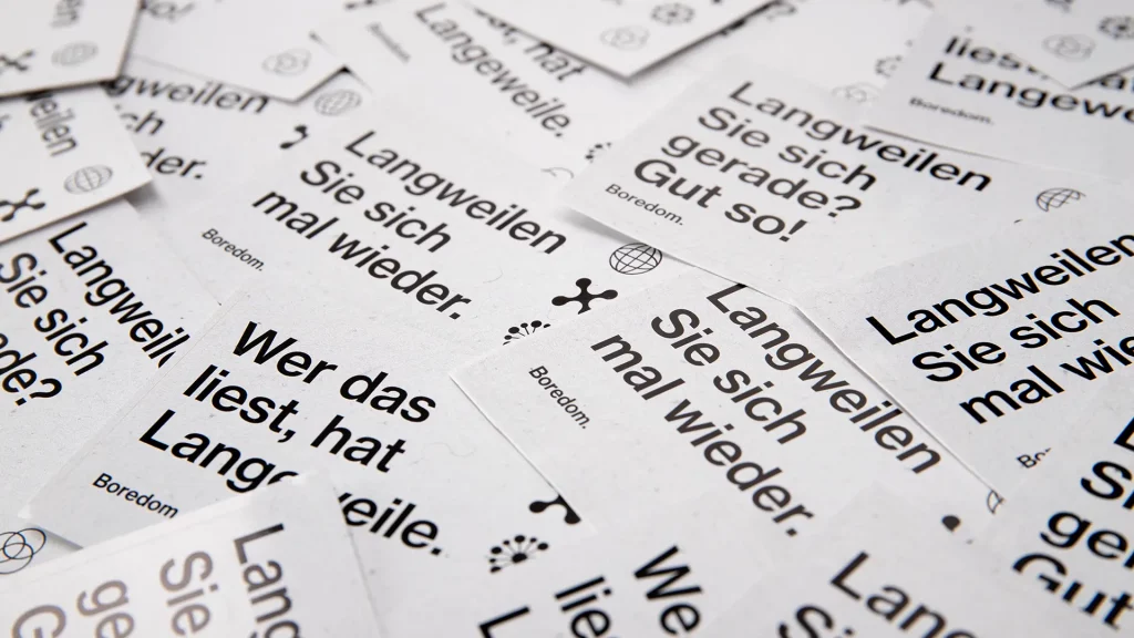 Boredom Langeweile Sticker Header von Elias Hansbauer