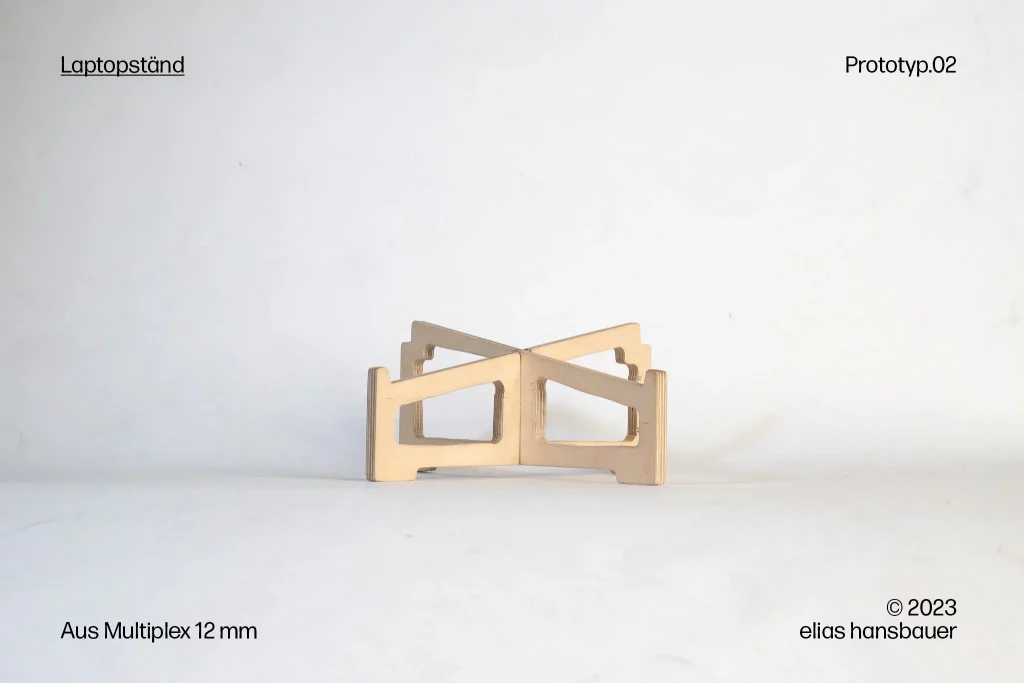 Laptopständ Produktfoto Prototyp 02